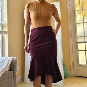 NY&Co Deep Purple Pencil Skirt